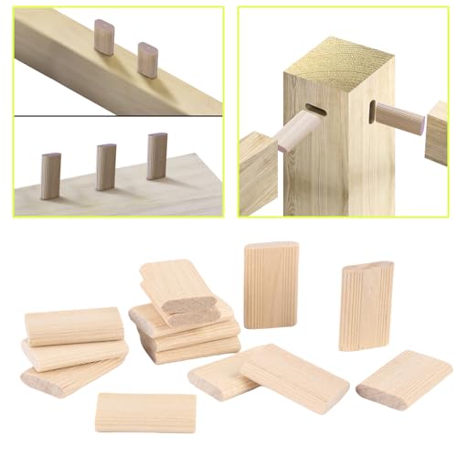 ViaGasaFamido 100 Pack 5x19x30mm Beechwood Lose TaNo Domino Lose Tenon Tischlerei für Möbelschrank