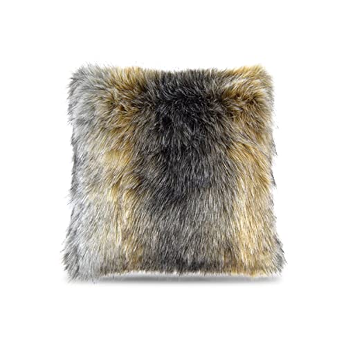 Funda de Cojín de Pelo Vegano - Cálida y Decorativa Gracias a su Lujoso Tejido - Sensación de Piel Natural - Materiales Premium Eco-Friendly - 50 x 50 cm