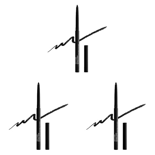 Vista 17 de Wet n Wild Mega Last - Delineador de ojos retráctil a prueba de roturas, gel impermeable - Ultra pigmentado, duración de 16 horas, fórmula mate Negro