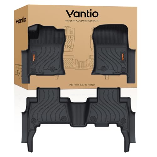 Image of Floor Mats for Toyota 4Runner 2024 2023-2013 & for Lexus GX460 2023 2022-2014(Fit 5 Seats), Anti-Slip Custom Fit All Weather TPE Car Liners 1st & 2nd Row Car Mats
