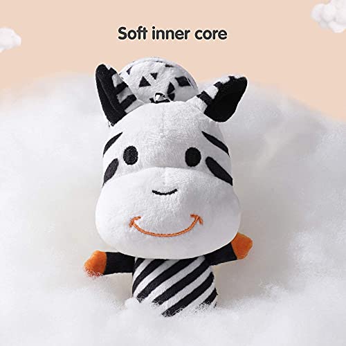 Tumama Baby Toys Gift Set Black And White Tummy Time Mirror Plush Rattles Rings And Crinkle Soft Cloth Book Flashcard, Car Seat Stroller Hanging Toy For 0 3 6 9 12 Months Newborn Infant Toddler #TOP6