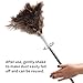 Ostrich Feather Duster Pole 28 to 72 Inch,Extendable Feather Duster Used for Home Cleaning Ceilings Furniture Fans