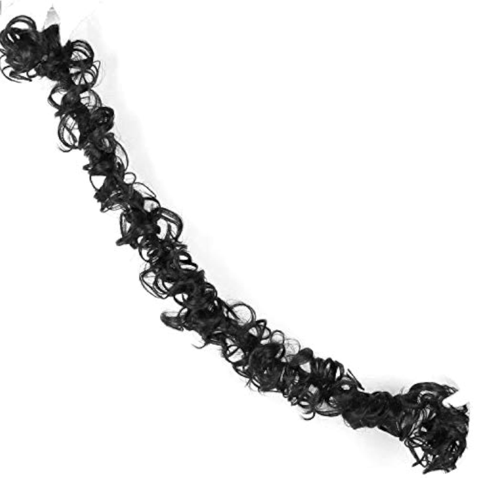 Messy Frill Hair Extensions for Ponytail and Bun, Natural Black