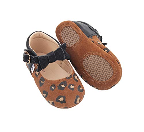 Liv & Leo New Baby Girls Mary Jane Oxford Soft Sole Crib Shoes Leather with Bow3