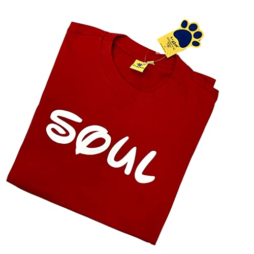 Image of A+a Pets' Graphic Printed T-Shirt Unisex | for Dog Cat Lovers | Casual Half Sleeve Round Neck T-Shirt | 100% Cotton (Soul)