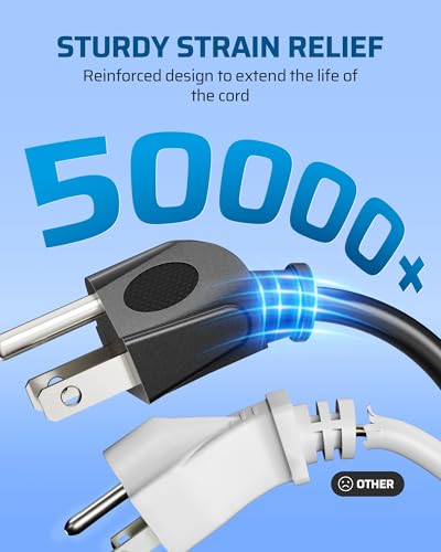 DEWENWILS 25FT Total (7’+6’*3) Extension Cord 1 to 3 Splitter, Black - image 6
