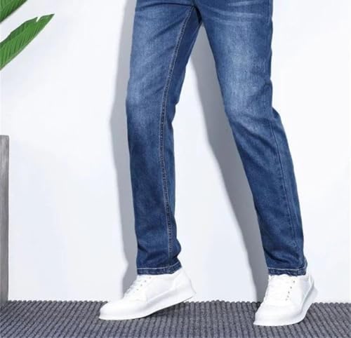 Men's Plus-Size Slim-fit Business Classic Stretch Straight-Leg Jeans, Casual Loose-fit Pants.2