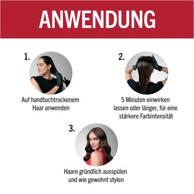 Brillance Glanz-Behandlung, Haar Glossing Hellbraun (3x 150 ml), pflegt und intensiviert die Haarfarbe, kann wie eine Haarmaske angewendet werden, hält bis zu 6 Haarwäschen