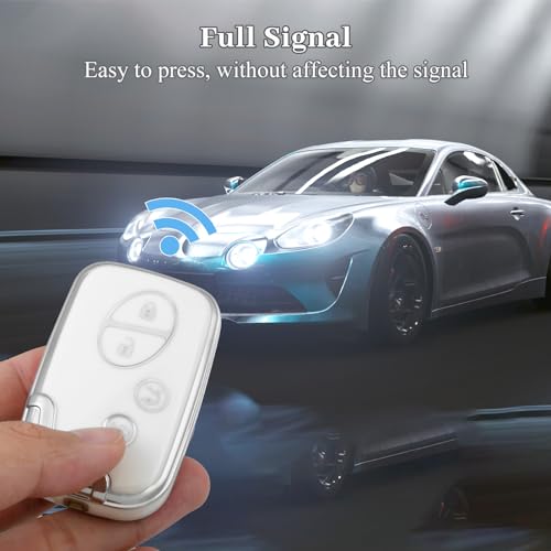 Coque de clé Lexus TPU blanc argenté : résolvez le problème des boîtiers usés