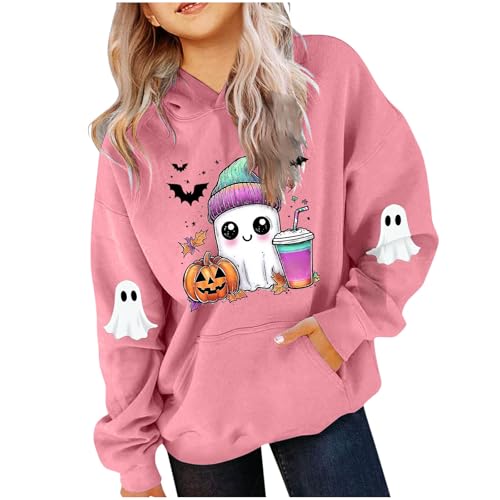 Girls Oversized Hoodies Casual Long Sleeve Hooded Sweatshirts Cute Graphic Pullover Tops Trendy Kids Preppy Clothes