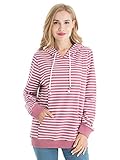 Bearsland Women's Maternity Winter Sporty Hoodie Breastfeeding Sweater Nursing Tops
