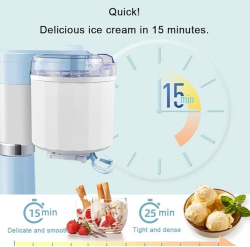 GAYAYAS Softeismaschine, mini fruchtmaschine Haushalt Eismaschine, EIS Maschine für Eiscreme und Sorbet, EIS selber Machen mit Eismaschine für den Haushalt – Bild 4