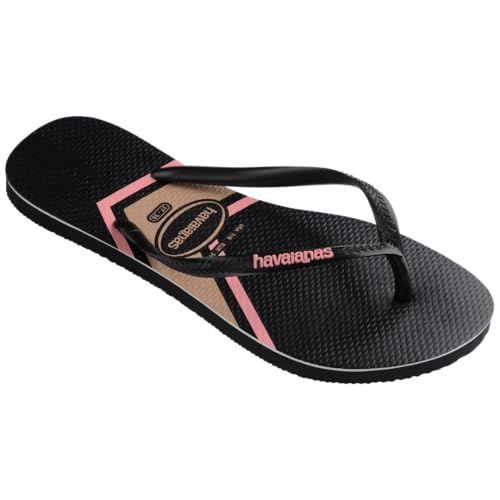 Havaianas kids slim stripes metallic sandal - Black - 3Y/4W - big_kid4