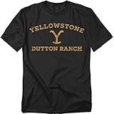 Popfunk Yellowstone Arched Logo Unisex Adult T Shirt (Large) Black