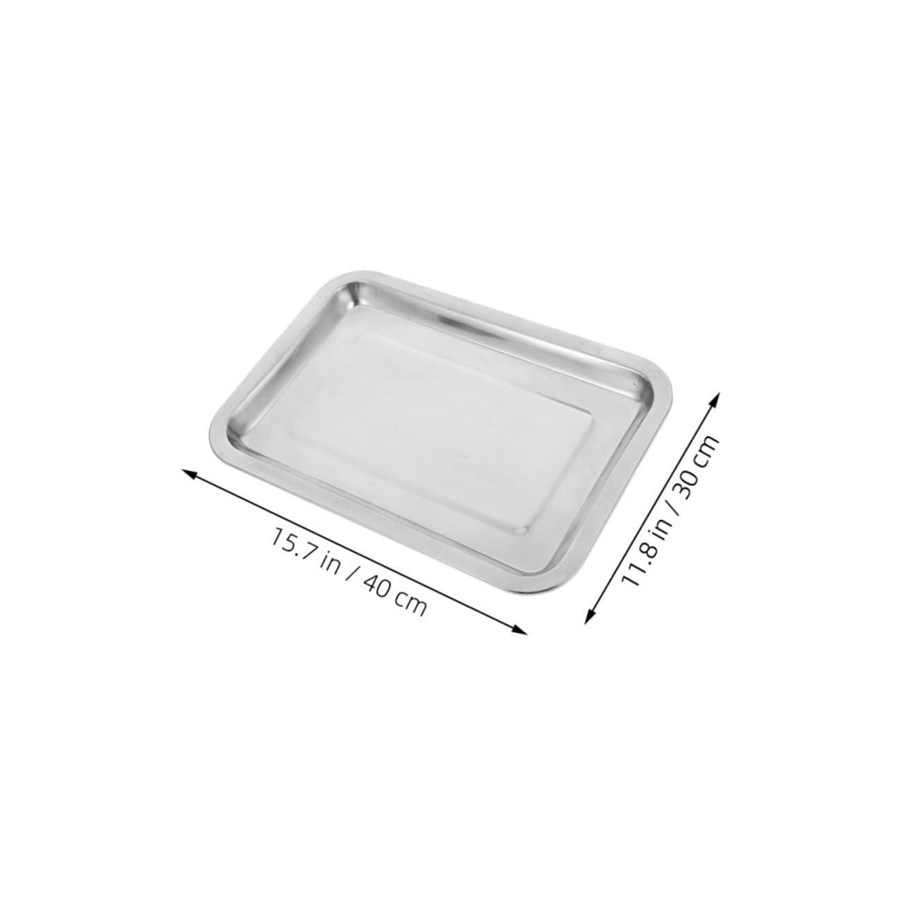 Unomor Stainless Steel Lab Tray Spill Containment Tool Organizer for Experiments Acid and Alkali for Medical Tattoo and Bathroom Use