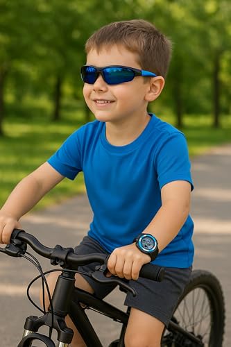 Image of ALNA-TURA Stylish Digital LED Watch and Sunglasses,Combo Gifts for Kids Boys and Girls,UV Protection Sports Cooling Glasses Shade with Wrist Watch,Birthday Return Gift for Kids (Age 3 to 12)