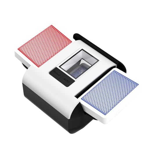BIFTU Automatic Card Shuffler with Dual Modes, Rechargeable 1-2 Deck Card Shuffle Machine, Low Noise Operation Card Shuffler for Poker, UNO, Blackjack, Skip-Bo, Phase 10