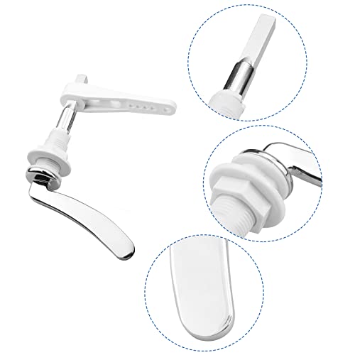 Hinata Zinc Alloy Metal Flush Handle for Toilet Cistern Lever Replacement Flush Lever Kit Chrome Plated Handle with Adjustable Arm- Bending - Image 3
