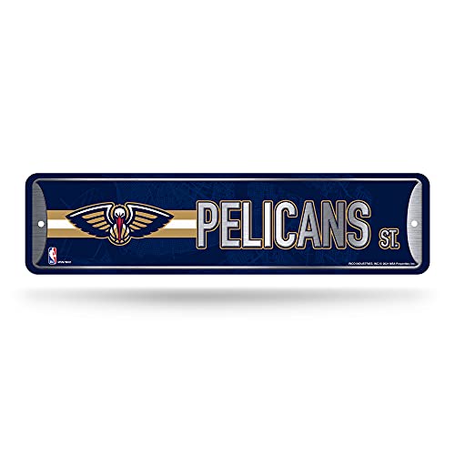 Rico Industries NBA Basketball New Orleans Pelicans Metal Street Sign