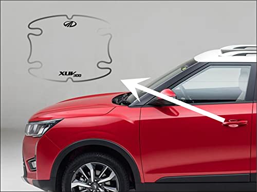 Image of BFRC 3D Gel Finish Car Door Transparent Handle Cup Scratch Guard Sticker Universal for Specific Brand (Pack of 4) (MRDRVAR) (XUV300 Mahindra)