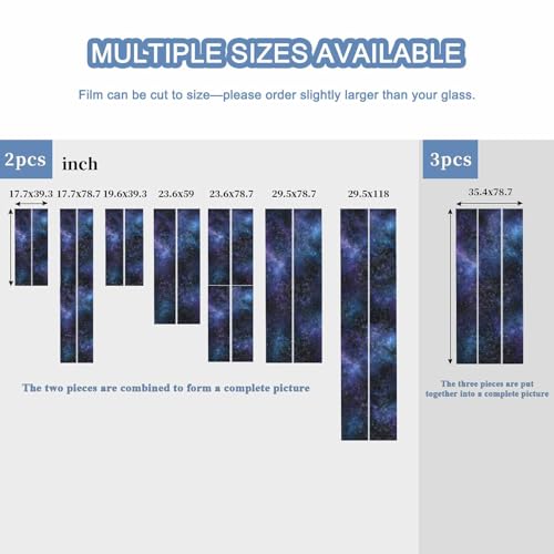Vinilo decorativo para ventana cielo estrellado 17.7x78.7 in miniatura 6