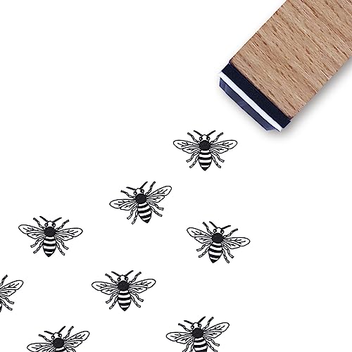 Bee Rubber Stamp, 3/5 Inch Small Mini Bumble Bee Stamp for Scrapbooking Card Making Planner
