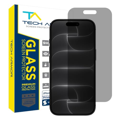 Tech Armor Privacy Glass for iPhone 18 Pro Screen Protector, 1-Pack