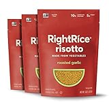 RightRice Risotto – Roasted Garlic (6oz. Pack of 3) - Made from Vegetables - High Protein, Vegan, No