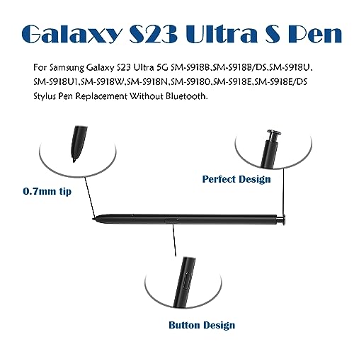 Image of 2 Pack S23 Ultra S Pen for Samsung Galaxy S23 Ultra 5G Stylus,Phantom Black