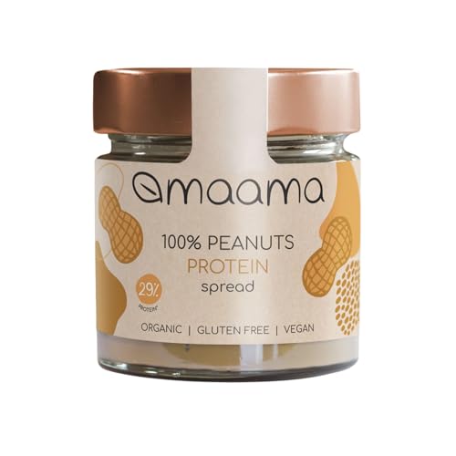 MAAMA, Crema Spalmabile 100% Arachidi Proteica Bio, Vegan, Senza Additivi e Senza Glutine - 1 vasetto da 175g