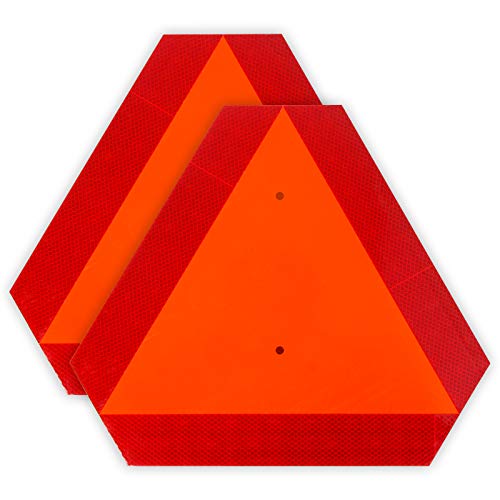 2-Pack Slow Moving Vehicle Triangle Safety Sign