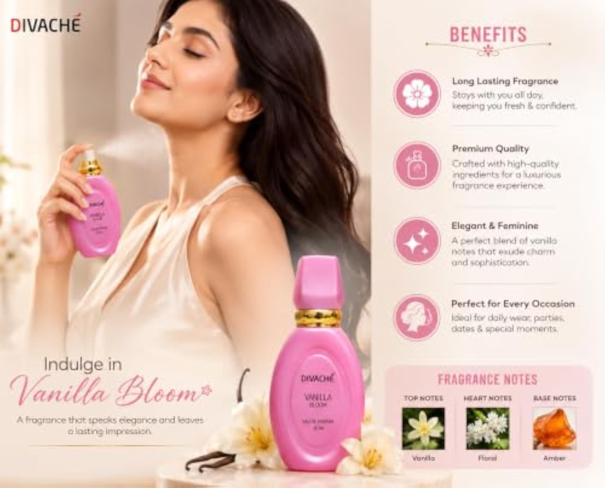 DIVACH? Vanilla Bloom Eau De Parfum 30ML, Elegant Everyday Perfume