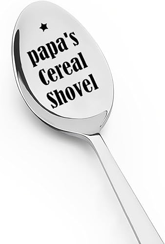 Divertidos regalos para papá de nietos grabados con cuchara de cereales para los amantes de los cereales, regalos para papá, regalos de cumpleaños,