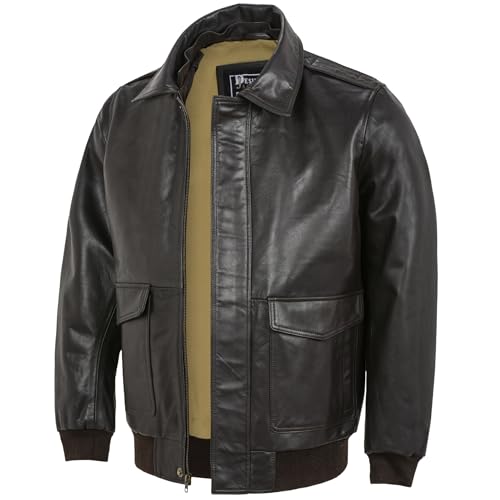 Image of Mens G-1 Fur Collar US Navy Flight Distressed Brown Aviator Genuine Leather Jacket