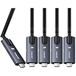 Lemorele Wireless HDMI Transmitter and 4 Receivers,Support Wireless Receiving APP TuTuPlay 5G 656ft 1080P HD,for Streaming Video&Audio to HDTV/Projector/Tablet/Mobile (1TX and 4RX)