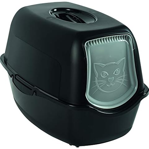 RothoPro - Inodoro para Gatos con Filtro de Carbón Activo y Puerta Batiente Cover