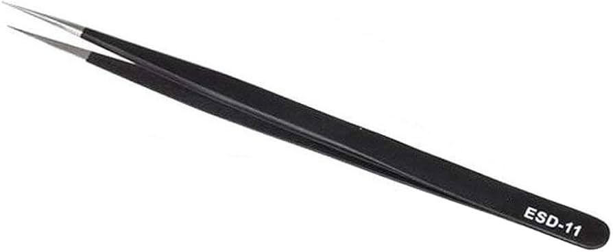 Amazon.co.jp: ESD 静電気防止 ピンセット プロ用 鋭利 埋もれ毛 トゲ