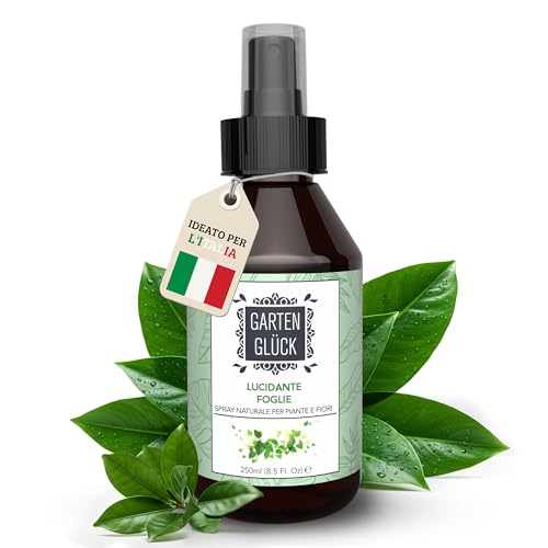 garten glück lucidante fogliare spray con oli essenziali - spray per lucidare le piante e fiori - agisce come lucido per foglie e fertilizzante piante verdi - concime fogliare agrumi nutriente, 250ml