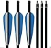 Sososhoot 12Pcs 20 Inch Crossbow Bolts Carbon Arrows 8.8mm Shaft Half Moon Nocks with Removable Tips for Crossbow Archery Bow Hunting