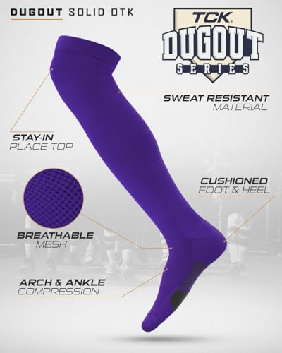 Image of TCK USA Made Over-the-Knee Socks for Baseball, Softball, & Football | Performance Athletic Socks for Boys, Girls, Men & Women