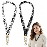 Scrunchie Lanyards,with Clip Closure Stretchy Lanyards, Cute Keys Scrunchy Lanyard for Teacher,Women, Men, Nurse