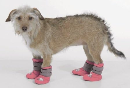 Fashion Pet MFP Most Fashionable Fleece Dog Boots Booties - Medium - Pink