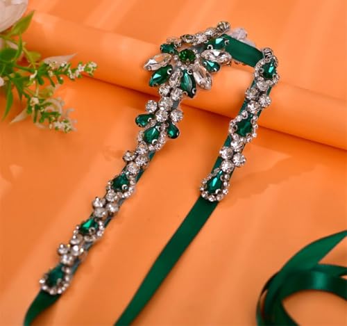 Bridal Dress Belts Shiny Rhinestone Sash Wedding Accessories Bridesmaid Gown Decoration Ribbon4