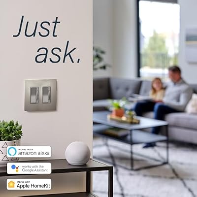 Legrand Radiant with Netatmo Smart Wi-Fi Enabled Tru-Universal Rocker Dimmer Switch in Nickel, WNRL50NI