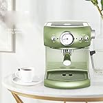 QJRGUY Fully Semi Automatic Coffee Machine Retro Espresso Pump Household and Commercial Type Milk Foam Strong Steam - Image 3