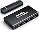HDMI Switch 3 in 1 Out 4K @ 60Hz, GANA HDMI Splitter mit Fernbedienung, kompatibel mit PS5/4/3 Xbox Nintendo Switch Roku TV Fire Stick Black