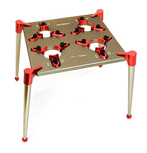 IntegyRC Model Hop-ups C27104RED Team Workstation & Shock Rebuild Stand for Shock Size 10mm-16mm
