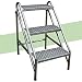 DASHADAO Indoor Climbing Stool,Portable Step Stool 3 Step Stool Step Stool,Stainless Steel Folding Ladder Stool-Simple Metal Herringbone Portable Climb High Ladder Stepladders