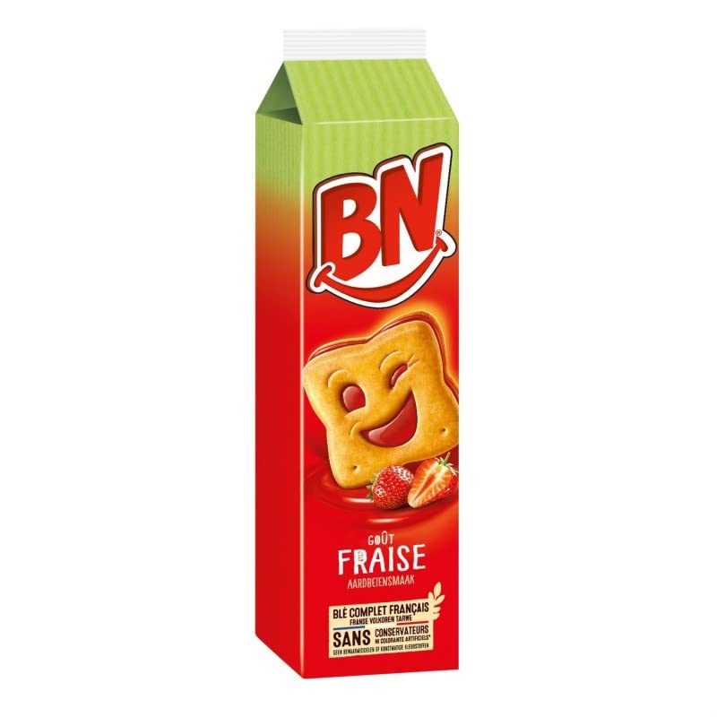 Biscuits BN à la Fraise le goûter croustillant et fondant pour l'école