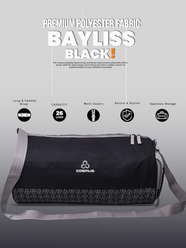 Image of COSMUS Gym Bag for Men Bayliss Multipurpose Polyester Sports Bag with Shoe Compartment